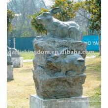 Encantadora pedra de coelho escultura